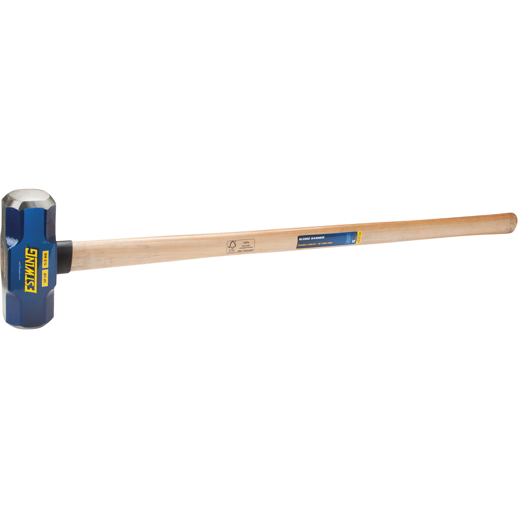 Estwing Sledge Hammer with Wood Handle, 12-Lb., 36in.L, Model# ESH-1236W